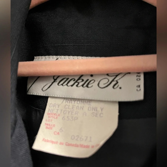 ❤️JACKIE K vintage double breasted dress navy golden embossed buttons  work wear - Picture 6 of 6